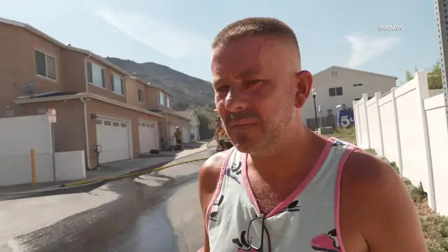 Video thumbnail for US, Los Angeles: Santa Clarita Pointe Fire Veteran Describes Moment He Saw Flames Near Home With Sound On Tape Part 5.