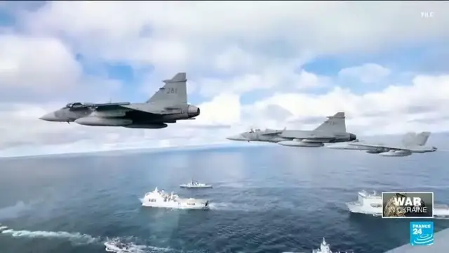 'Video thumbnail for Romania scrambles fighter jets after drone breaches airspace'