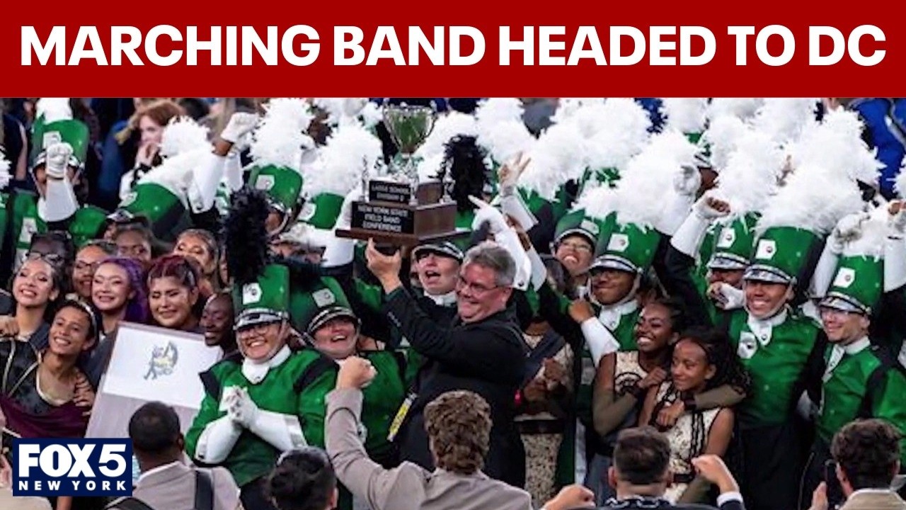 Video thumbnail for Long Island high school marching band headed to DC for parade