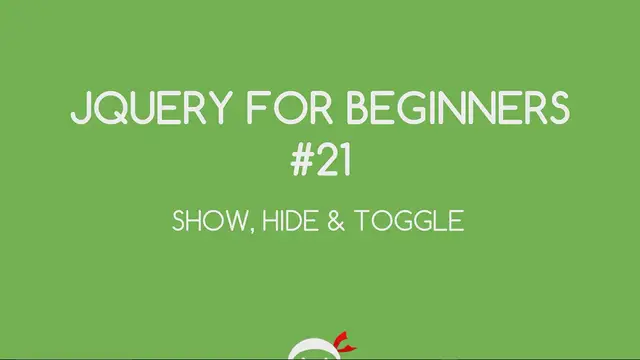 Video thumbnail for jQuery Tutorial for Beginners #21 - Hide and Show Elements