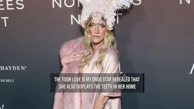 Video thumbnail for Kesha keeps human teeth in 'little jars' around her home.