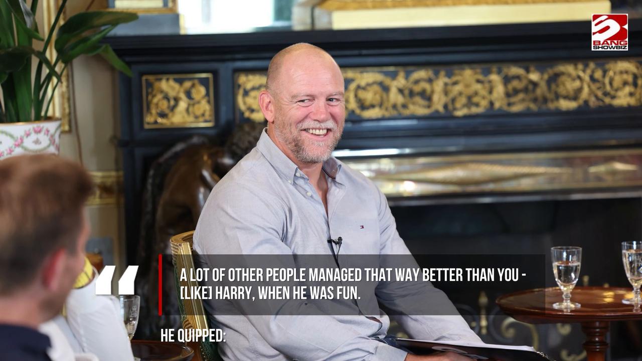 Video thumbnail for Mike Tindall shares lighthearted stories about hanging out with Prince Harry 'when he was fun'