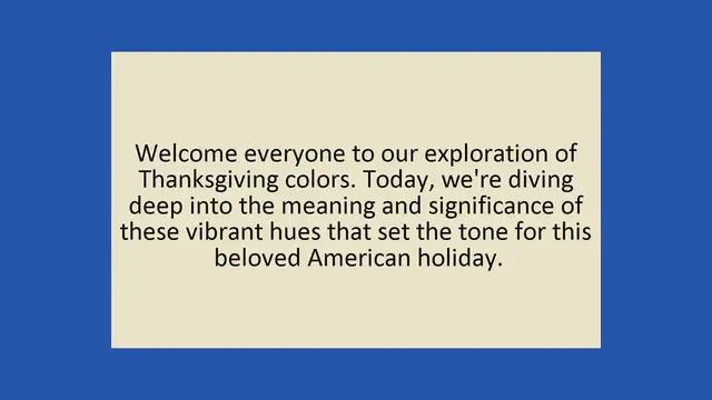 'Video thumbnail for Thanksgiving Colors'