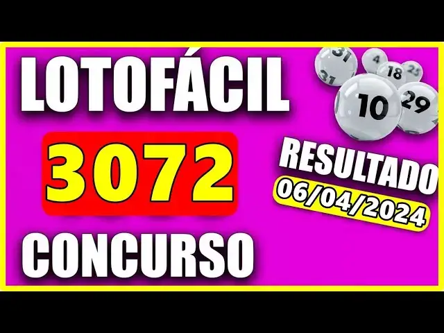 Video thumbnail for RESULTADO DA LOTOFÁCIL CONCURSO 3072 de hoje, sábado 06/04/2024 - Lotofácil 3072