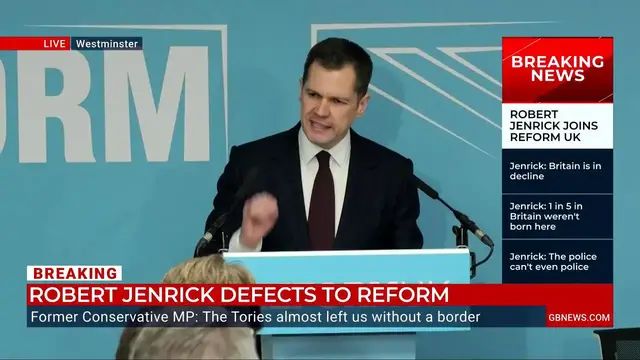 Video thumbnail for WATCH IN FULL: Robert Jenrick declares the Tories 'won't change' as he defects to Reform UK