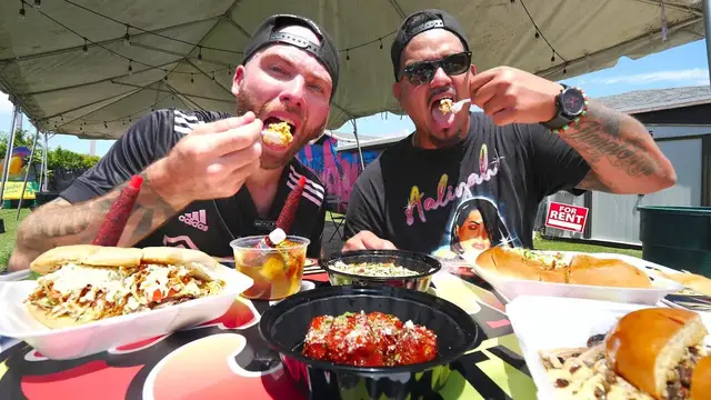 Video thumbnail for 11 a.m. LATIN AMERICAN STREET FOOD!! Pan con Bistec & Queso Frito in Miami, Florida!!