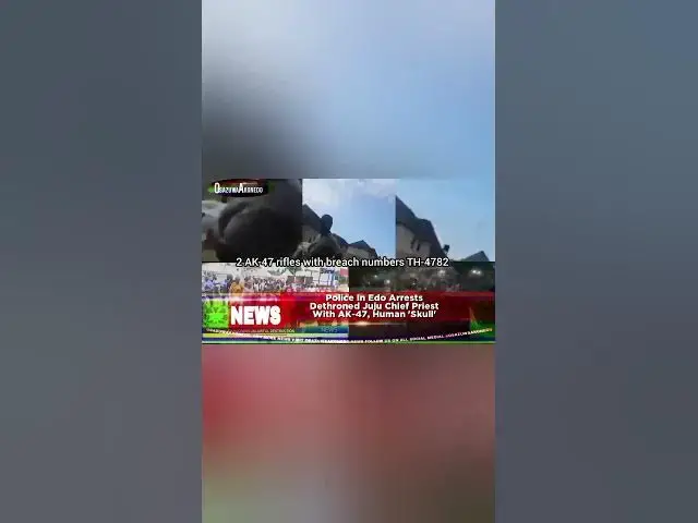 Video thumbnail for Police In Edo Arrests Dethroned Juju Chief Priest With AK-47, Human 'Skull'