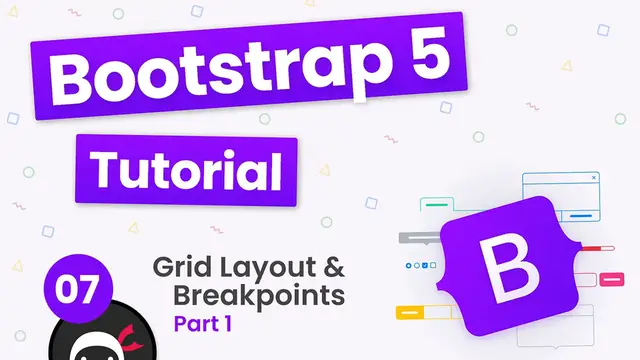 Video thumbnail for Bootstrap 5 Crash Course Tutorial #7 - Grid Layout (part 1)