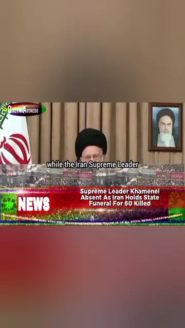 Video thumbnail for Supreme Leader Khamenei Absent As Iran Holds State Funeral For 60 Killed