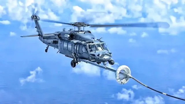 'Video thumbnail for Combat King II Refuels Pave Hawks On Hurricane Relief Flight'