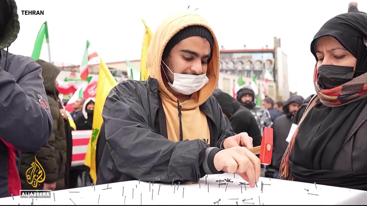 Video thumbnail for Palestine solidarity marches in Iran: Large crowds turn out despite US-Israeli strikes