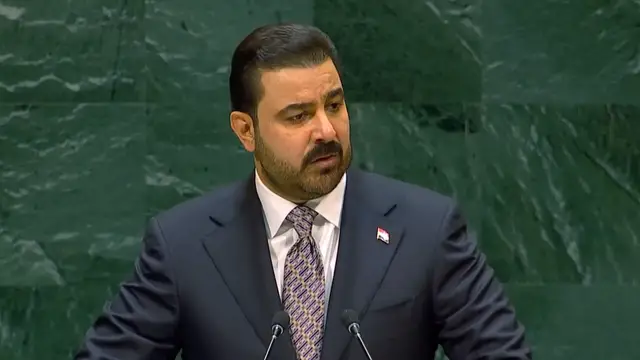 Video thumbnail for Iraq calls for a ‘sovereign Palestinian state’ at UNGA