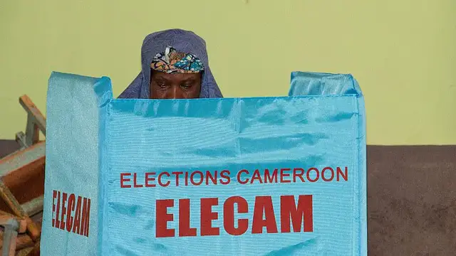 'Video thumbnail for Cameroon votes as President Biya seeks to extend long rule'