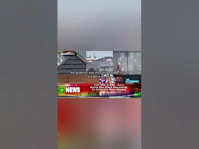 Video thumbnail for Cult War In Edo - Govt Warns Neo Black Movement, To Demolish More Houses