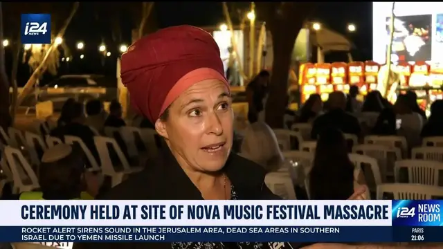 'Video thumbnail for Ceremony held at site of Nova music festival massacre'