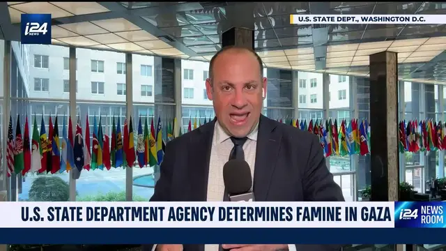'Video thumbnail for U.S. State Department agency determines famine in Gaza'