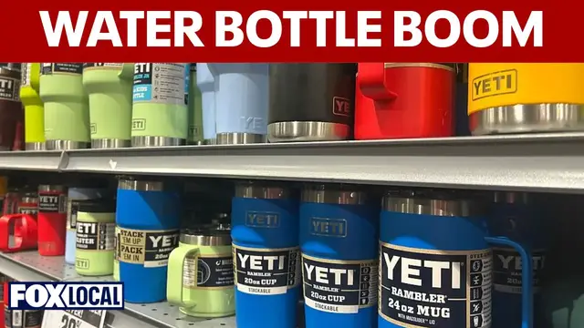 Video thumbnail for Trendy reusable water bottles become popular fashion statements