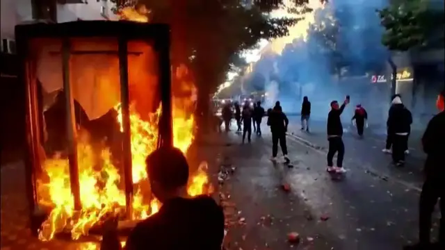 Video thumbnail for Albanian students clash with police as they protest over education and jobs