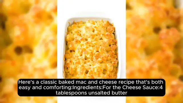 Video thumbnail for Baked Mac and cheese recipe
