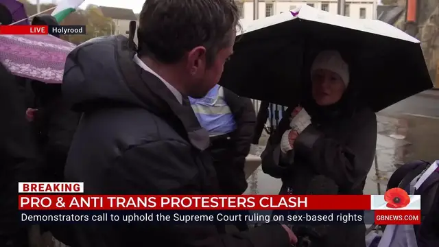 'Video thumbnail for WATCH: GB News' Tony McGuire reports on the women's rights protest in Holyrood'