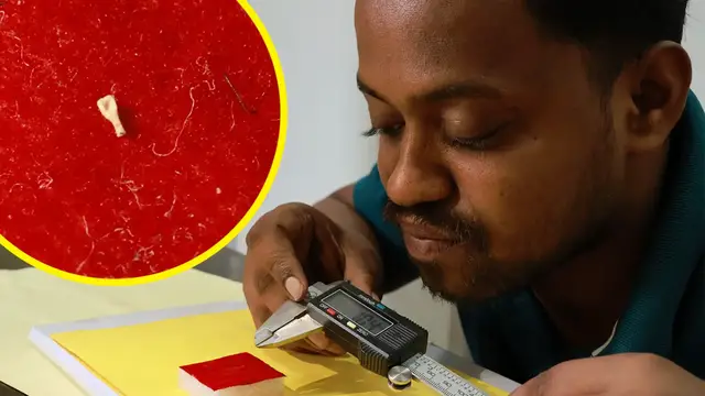 'Video thumbnail for Smallest wooden spoon - 1.13 mm by K. Bijay Kumar Reddy'