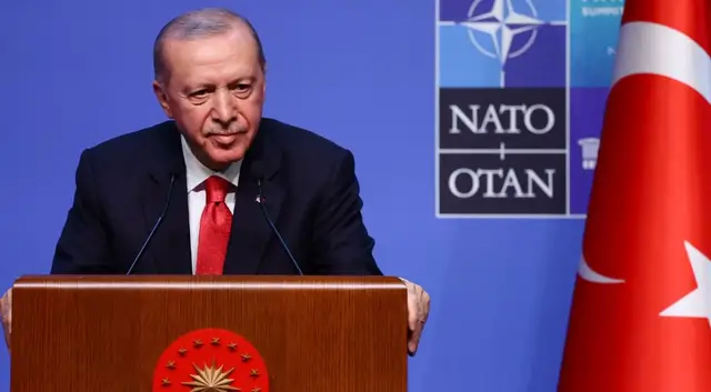 Video thumbnail for Erdogan says NATO summit strengthened alliance as Turkiye expands defence role