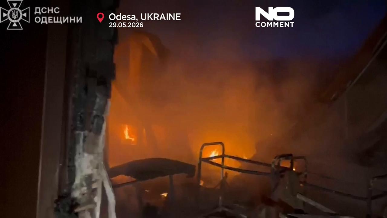 Video thumbnail for Odesa and Zaporizhzhia struck as Ukraine faces huge drone barrage