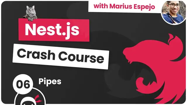 Video thumbnail for Nest.js Crash Course #6 - Pipes