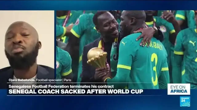 Video thumbnail for Senegal football coach sacked after World Cup defeat