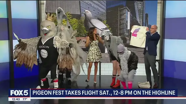 Video thumbnail for Pigeon Fest crew coos it up on FOX 5