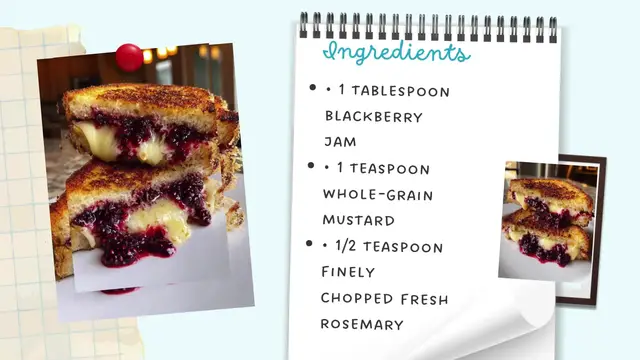 Video thumbnail for Brie & Blackberry Jam Grilled Cheese – Sweet, Savory & Irresistibly Gooey