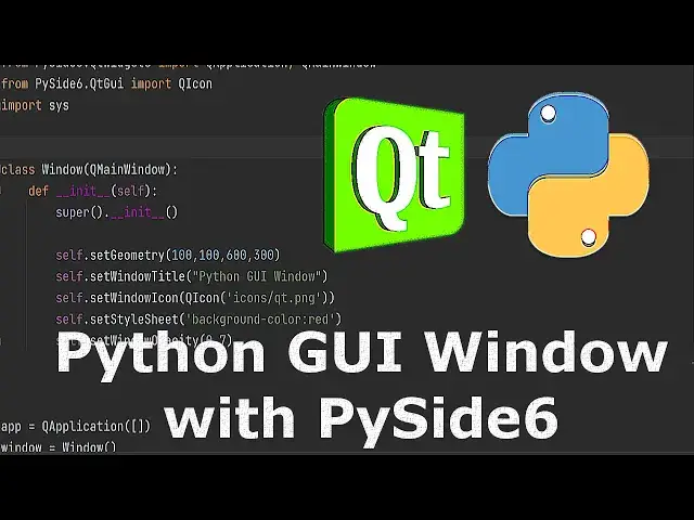 'Video thumbnail for Python GUI Window with PySide6 (Qt for Python)'