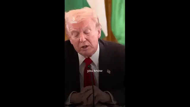 'Video thumbnail for US president expects Gaza peacekeeping force ‘very soon’'