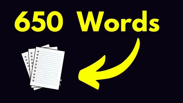Video thumbnail for How Many Pages Is 650 Words? (YouTube Short)