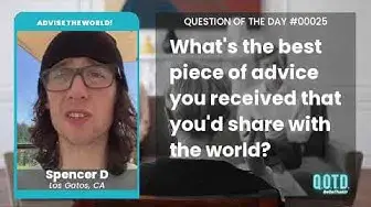 Video thumbnail for Spencer's Advice: "Don't worry about what you can't control!"