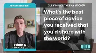 Video thumbnail for Ethan's advice: "Live life to the fullest!" Truer words were never spoke!