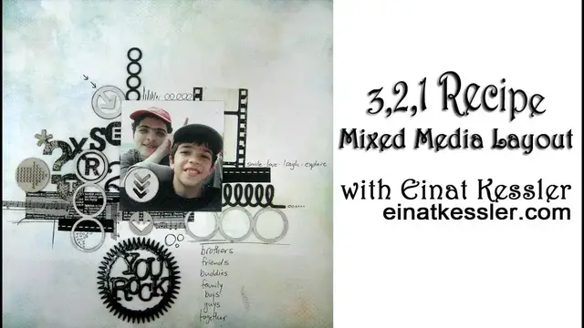 Video thumbnail for 3,2,1 Craft Recipe: Mixed media Layout