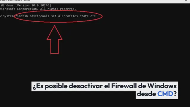 Video thumbnail for Cómo desactivar Firewall de Windows 10 desde CMD