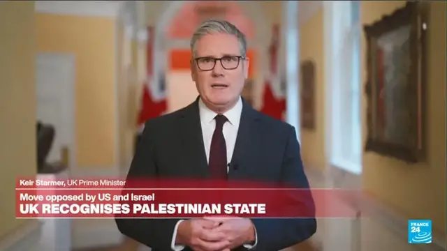 'Video thumbnail for United Kingdom recognises Palestinian State: British PM Starmer delivers a video-message'