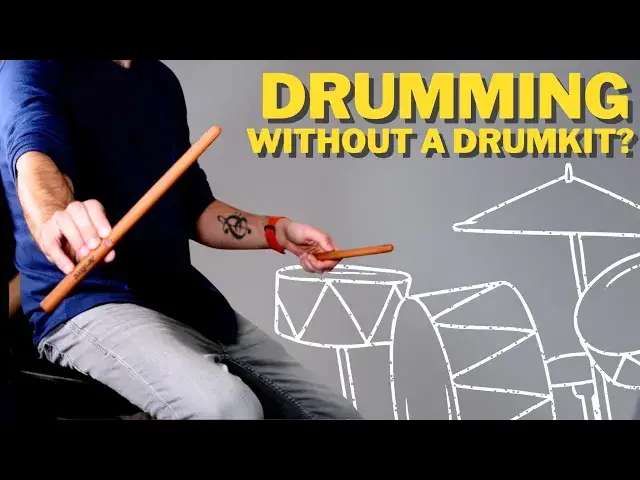 'Video thumbnail for Pro Guitarist Tries Drumming, Only It's Without A Drum Kit'