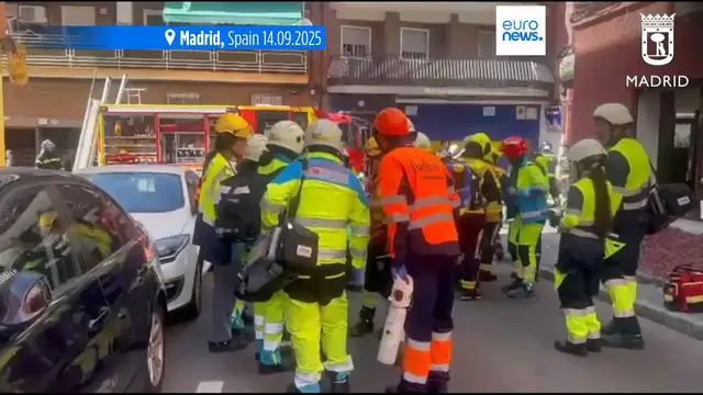 'Video thumbnail for One person killed and 25 injured in explosion in Madrid from suspected gas leak'