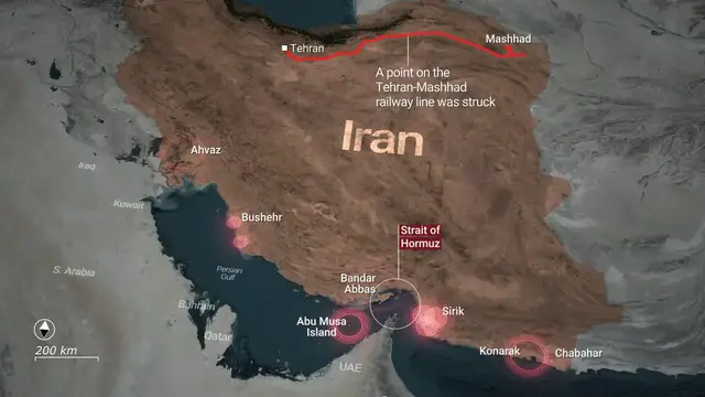 Video thumbnail for Iran: MOTION GRAPHICS - US strikes on 5 Iranian provinces kill 14, injure 78: Health Ministry.