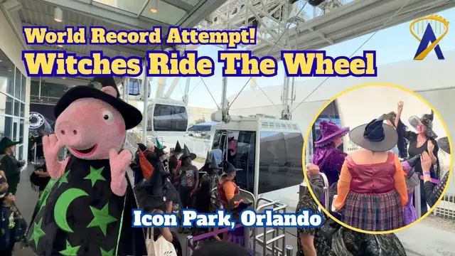Video thumbnail for 184 Witches Took Over The Wheel at ICON Park for World Record!