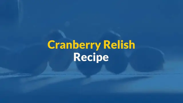 'Video thumbnail for Cranberry relish recipe'