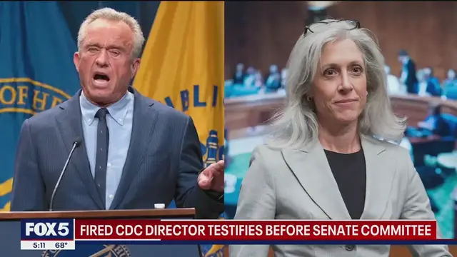 'Video thumbnail for Fired CDC Director testifies before Senate committee'
