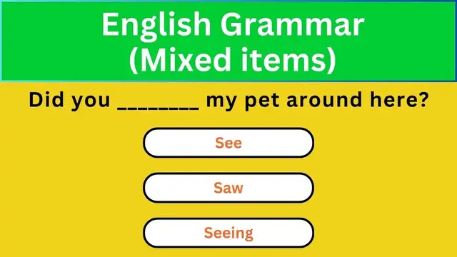 'Video thumbnail for English Grammar Practice || English Grammar (Mixed items) Part 3 || English Grammar Test'