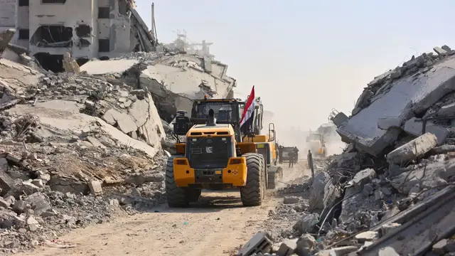 'Video thumbnail for Israel allows bulldozers into Gaza to find bodies of captives, but not to clear debris'