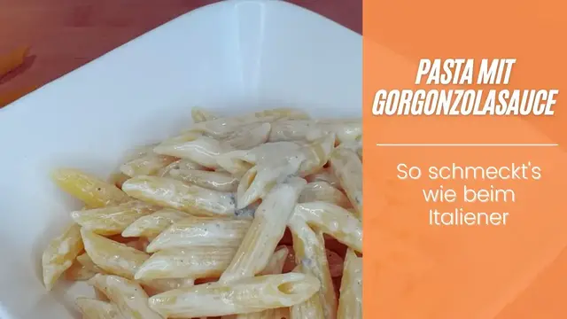 'Video thumbnail for Pasta mit Gorgonzolasoße - einfach italienisch kochen'