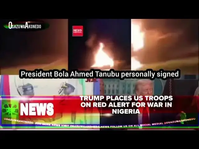 Video thumbnail for Trump Places US Troops On Red Alert For War In Nigeria