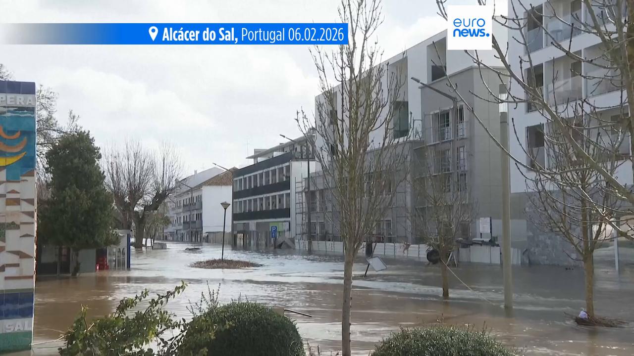 Video thumbnail for Storm Marta batters Portugal and Spain just days after deadly floods